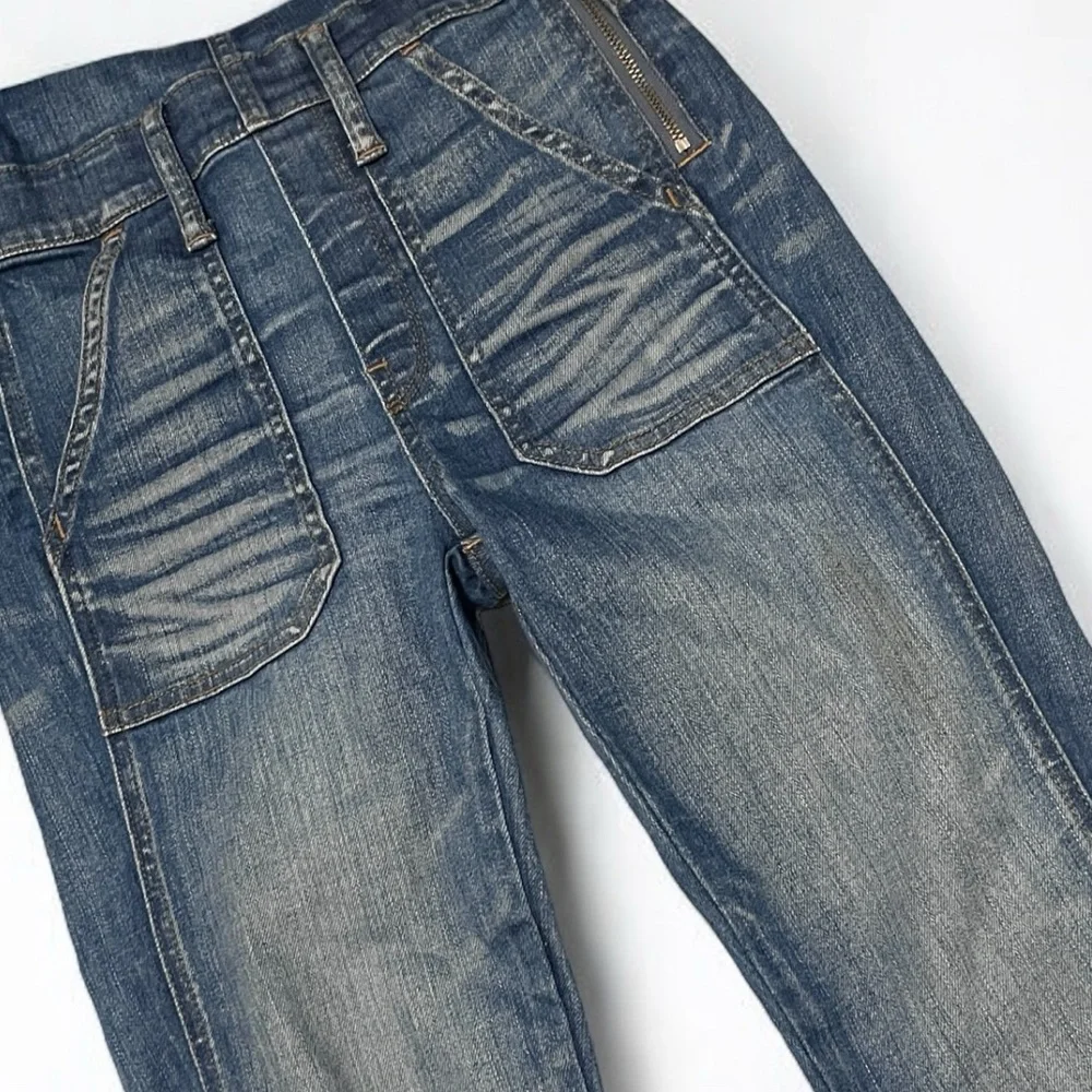 MADEWELL Blue Denim Skinny Overalls Size XXS Kemp Wash $148 Casual High Waist